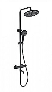 Душевая система с термостатом WONZON & WOGHAND CAPSULE, Черный матовый (WW-B3031-A2-MB) купить в интернет-магазине сантехники Sanbest