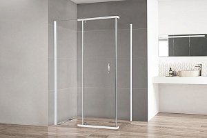 Душевой уголок Royal Bath HPVD RB7140HPVD-T 140х70 прозрачное стекло/профиль белый купить в интернет-магазине Sanbest