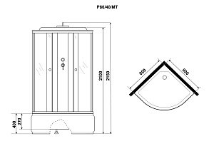 Душевая кабина Niagara Promo P80/40/MT 80х80 купить в интернет-магазине Sanbest