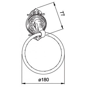 Полотенцедержатель-кольцо Hayta Antic Brass 13906/VBR бронза купить в интернет-магазине сантехники Sanbest
