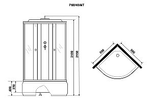 Душевая кабина Niagara Promo P80/40/MT 80х80 купить в интернет-магазине Sanbest
