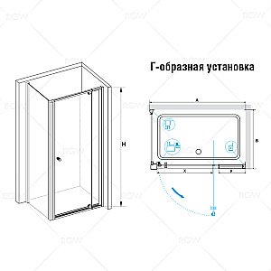 Душевой уголок RGW Passage PA-32-1 (PA-02 + Z-060-1) 80x80 стекло прозрачное/профиль хром купить в интернет-магазине Sanbest