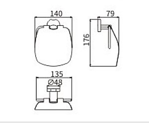 Держатель для туалетной бумаги CeramaLux Loft 53907 хром купить в интернет-магазине сантехники Sanbest