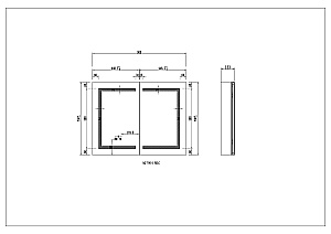 Зеркальный шкаф Aquqtek AQ7904-MLC 90х70 хром купить в интернет-магазине сантехники Sanbest