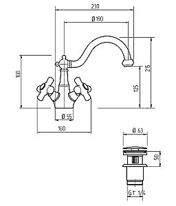 Смеситель для раковины Migliore Provance ML.PRO-8834 хром купить в интернет-магазине сантехники Sanbest