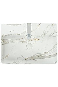 Раковина накладная WeltWasser WW ELBACH 2173 M845 60 белый мрамор купить в интернет-магазине Sanbest