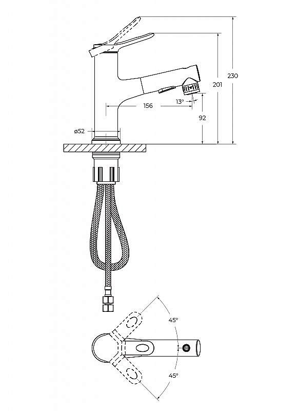 Смеситель для раковины BelBagno BB-LVMD-CRM-W0 хром купить в интернет-магазине сантехники Sanbest