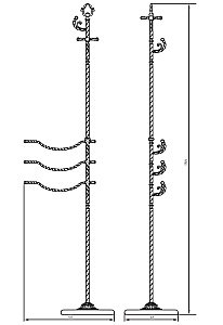 Стойка для ванной Migliore Edera ML.EDR-60.345.BR бронза купить в интернет-магазине сантехники Sanbest