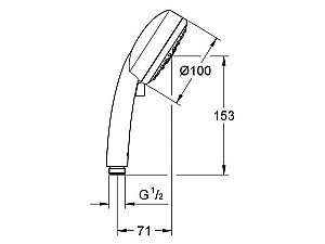 Душевая лейка Grohe Tempesta Cosmopolitan 27573002 купить в интернет-магазине сантехники Sanbest