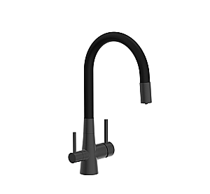Смеситель для кухни Good Door KITCHEN-A СМ00057 оружейная сталь купить в интернет-магазине сантехники Sanbest