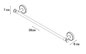 Полотенцедержатель FIXSEN ADELE FX-55001 купить в интернет-магазине сантехники Sanbest