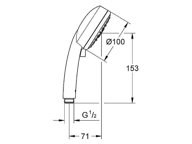 Душевая лейка Grohe Tempesta Cosmopolitan 27573002 купить в интернет-магазине сантехники Sanbest