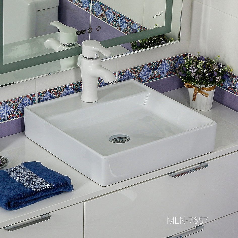 Раковина Melana 7657 7657-805 белая купить в интернет-магазине Sanbest