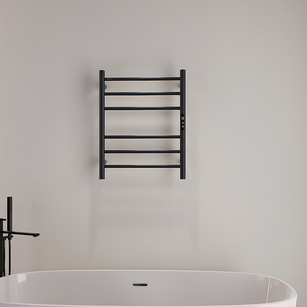 Полотенцесушитель электрический ABBER Standard AH4606MB черный матовый купить в интернет-магазине сантехники Sanbest