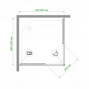 Душевой уголок Royal Bath RB1095HPD-C 95х100 матовый купить в интернет-магазине Sanbest