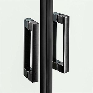 Душевой уголок NEW TRENDY NEW MERANA BLACK K-0537 100x100 стекло прозрачное/профиль черный купить в интернет-магазине Sanbest