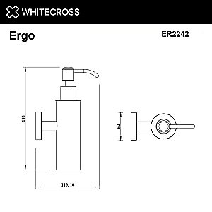 Диспенсер WhiteCross Ergo ER2242GLB золото брашированное купить в интернет-магазине сантехники Sanbest