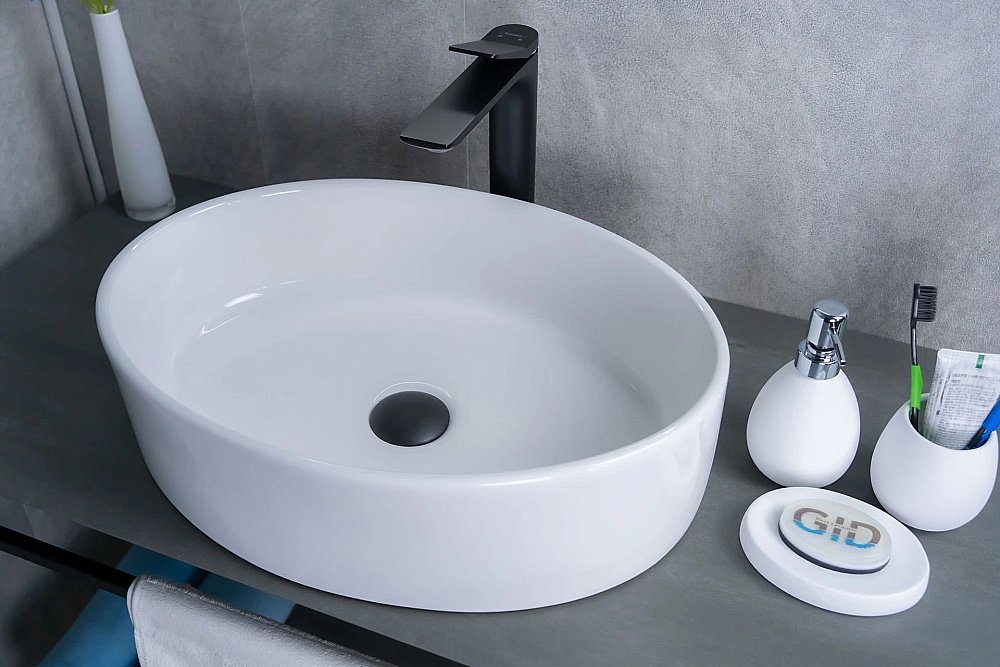 Раковина накладная Gid Lago 50 N9012 51106 белая купить в интернет-магазине Sanbest
