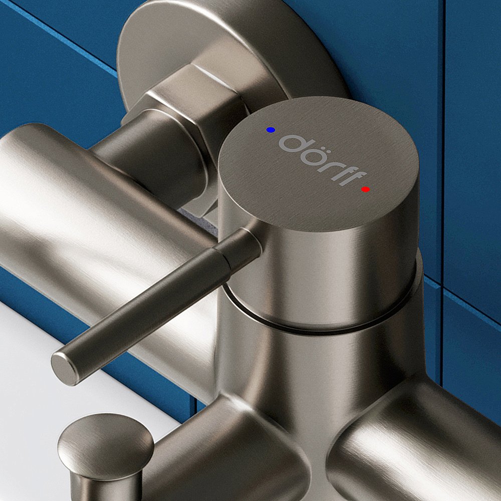 Смеситель для ванны Dorff Logic D3010000SS сталь купить в интернет-магазине сантехники Sanbest