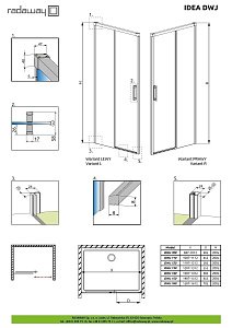 Душевая дверь Radaway Idea DWJ 140 купить в интернет-магазине Sanbest