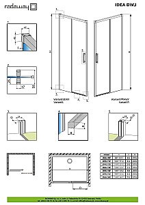 Душевая дверь Radaway Idea DWJ 140 купить в интернет-магазине Sanbest