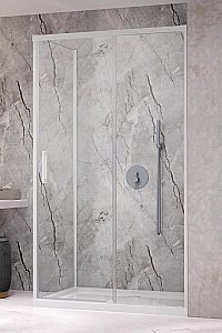 Душевой уголок Radaway Idea White KDJ 110х100 R стекло прозрачное/профиль белый матовый купить в интернет-магазине Sanbest