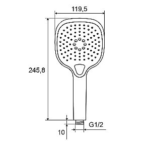Душевая лейка Excellent Auris AREX.SH.100CR хром купить в интернет-магазине сантехники Sanbest