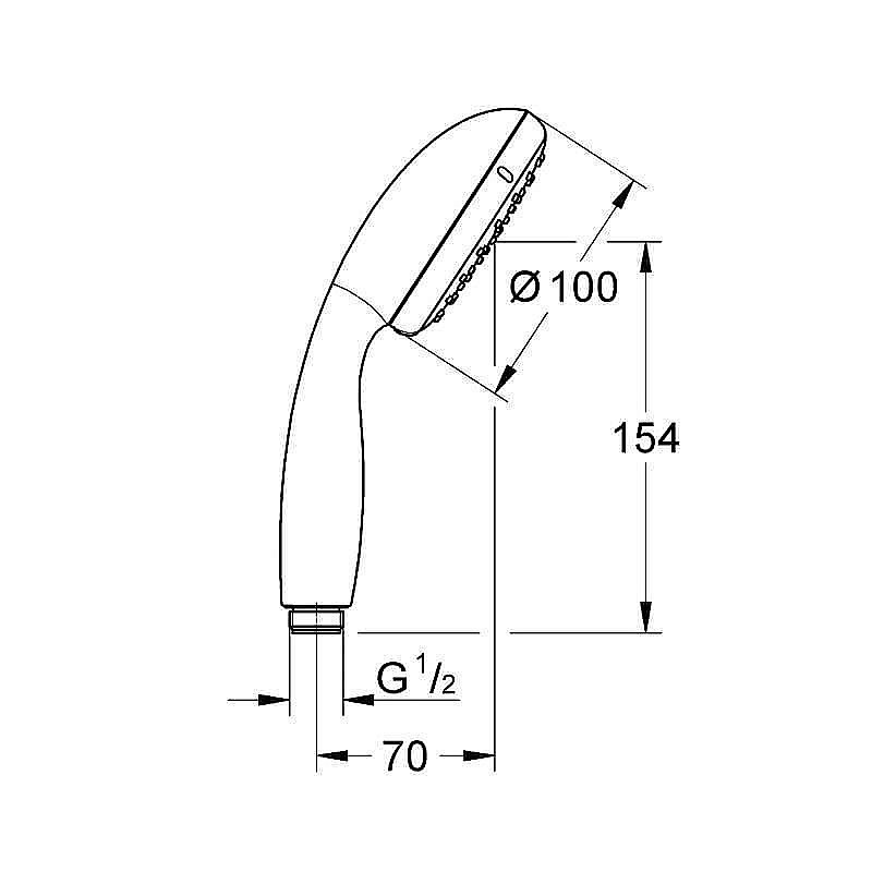 Душевая лейка Grohe Tempesta New 26161001 купить в интернет-магазине сантехники Sanbest