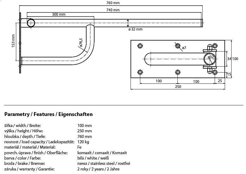 Oткидной пopучeнь Bemeta Help program 301102094 купить в интернет-магазине сантехники Sanbest