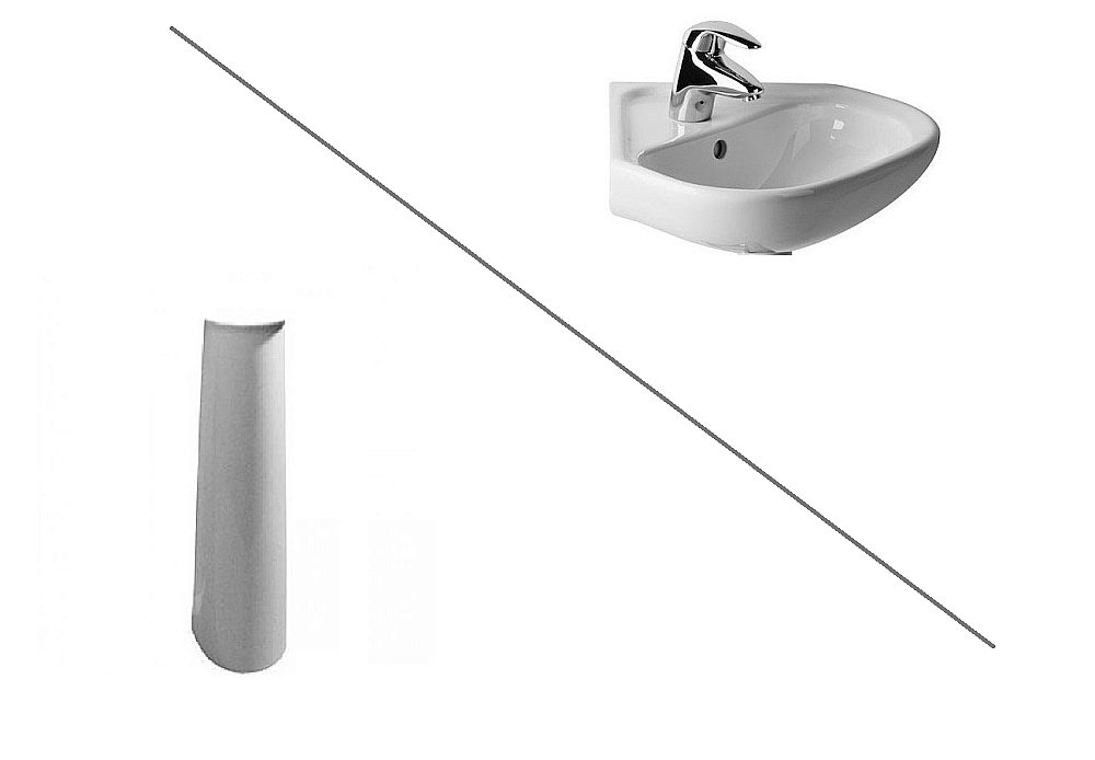 Раковина с пьедесталом Jika Olymp 45 купить в интернет-магазине сантехники Sanbest