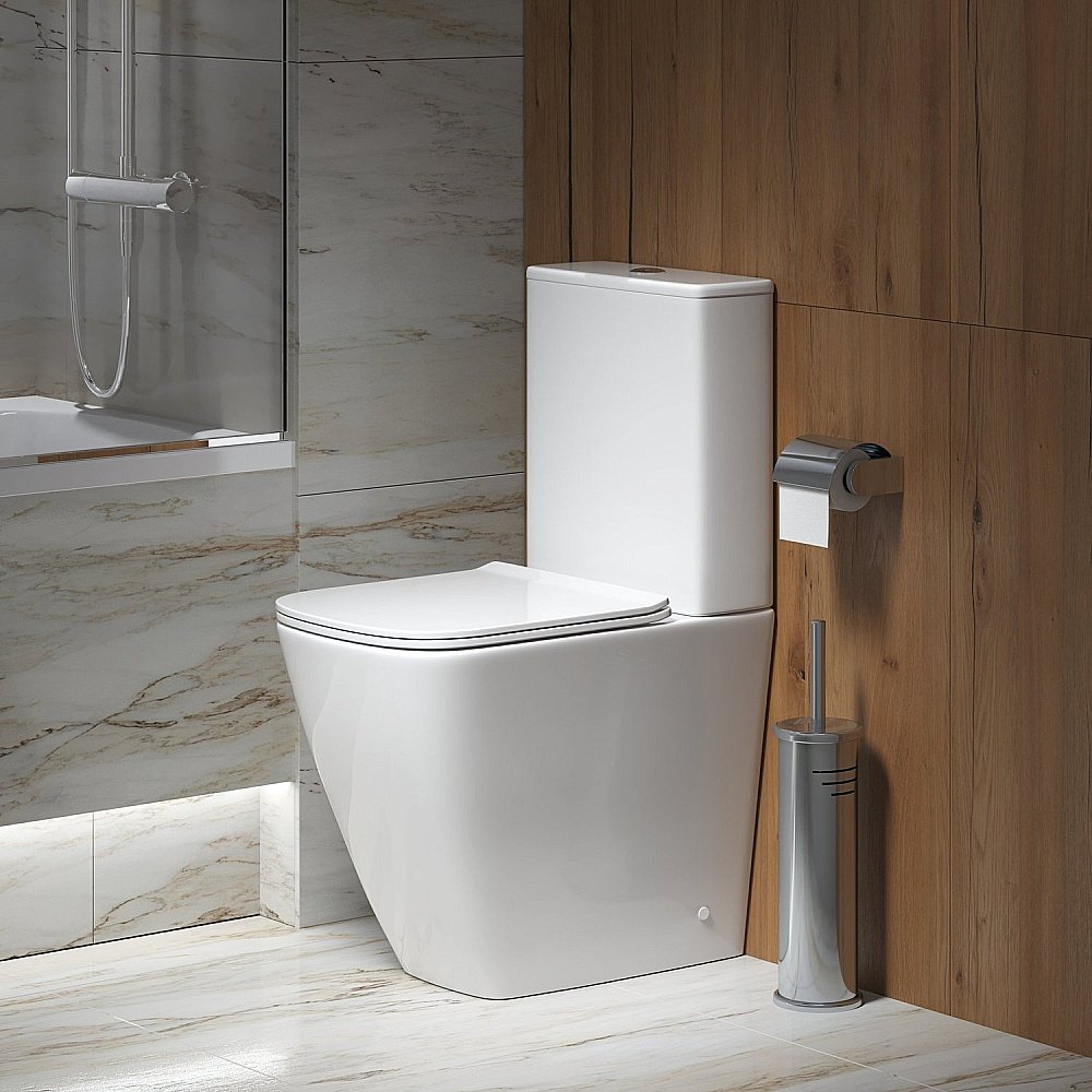 Унитаз-компакт Grossman Style GR-4472S безободковый, с крышкой микролифт, с бачком, белый купить в интернет-магазине Sanbest