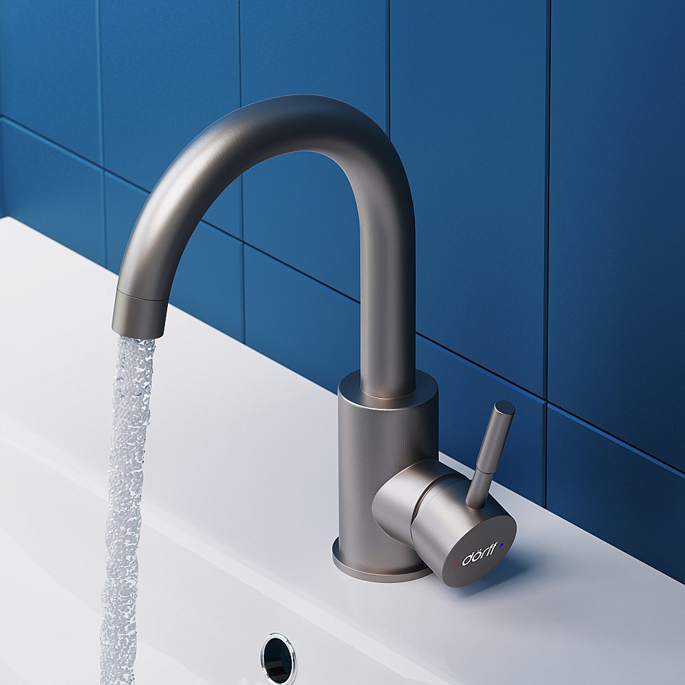 Смеситель для раковины Dorff Logic D3002101SS сталь купить в интернет-магазине сантехники Sanbest