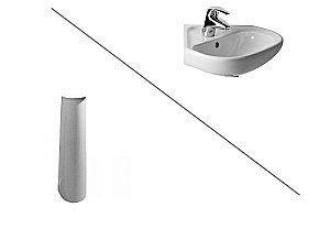 Раковина с пьедесталом Jika Olymp 45 купить в интернет-магазине сантехники Sanbest