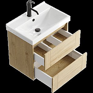 Тумба с раковиной Aqwella Astrid 60 AST0106 дуб давос для ванной в интернет-магазине Sanbest