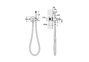 Гигиенический душ Aquatek Европа AQ1021BG золото шлифованное купить в интернет-магазине сантехники Sanbest