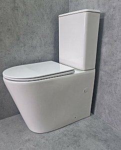 Унитаз напольный CeramaLux TR2178 белый, с бачком, с крышкой микролифт, слив торнадо купить в интернет-магазине Sanbest