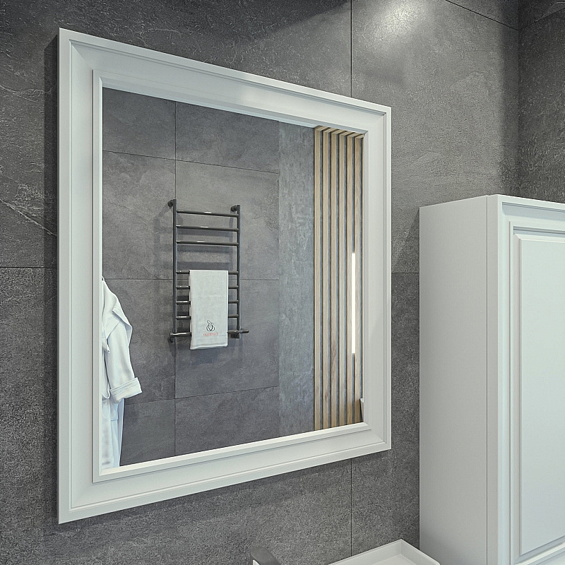 Зеркало Caprigo Ponza 13532-B231 80 белое в ванную от интернет-магазине сантехники Sanbest