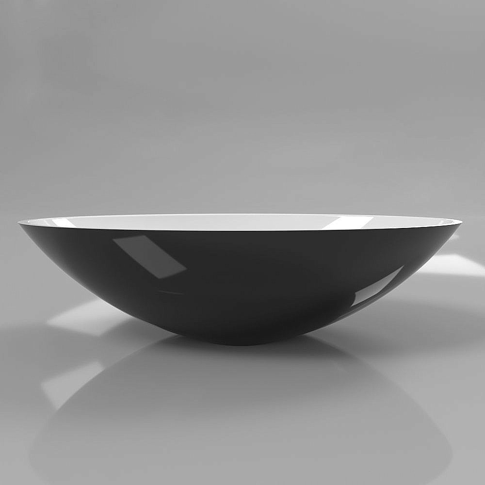 Раковина накладная WhiteCross Aquamarine 56 0715.056035.10100 черная, белая купить в интернет-магазине Sanbest