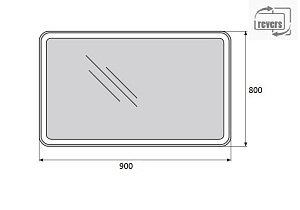 Зеркало BelBagno SPC-MAR-900-800-LED-BTN в ванную от интернет-магазине сантехники Sanbest