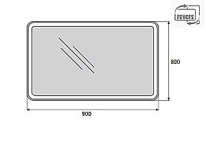 Зеркало BelBagno SPC-MAR-900-800-LED-BTN в ванную от интернет-магазине сантехники Sanbest