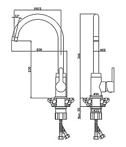 Смеситель для кухни Olive's Torres 17430TR хром купить в интернет-магазине сантехники Sanbest