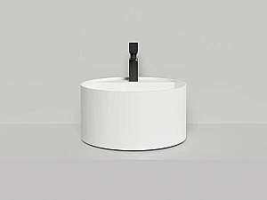 Раковина накладная Salini ARMONIA ROUND TOP 02 S-Sense 130412TG 45 без отверстия под смеситель, белая купить в интернет-магазине Sanbest