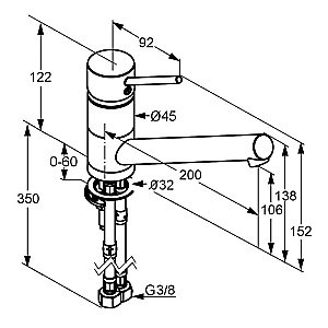 Смеситель для кухни Kludi Scope 339330575 купить в интернет-магазине сантехники Sanbest