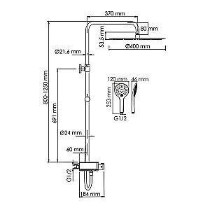 Душевая система WasserKraft Aller SET2661 Thermo хром/Белый Soft-touch купить в интернет-магазине сантехники Sanbest