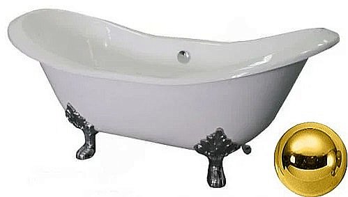 Ванна чугунная Elegansa Taiss 180х80 И0000031G белая/ножки золото купить в интернет-магазине Sanbest