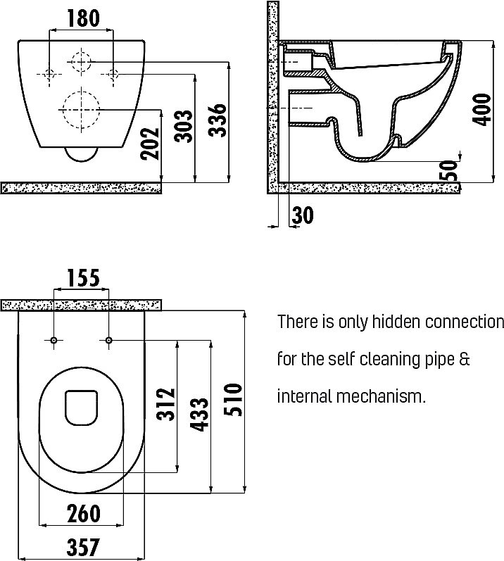 Унитаз подвесной с функцией биде CREAVIT FREE FE320-00CB00E белый купить в интернет-магазине Sanbest