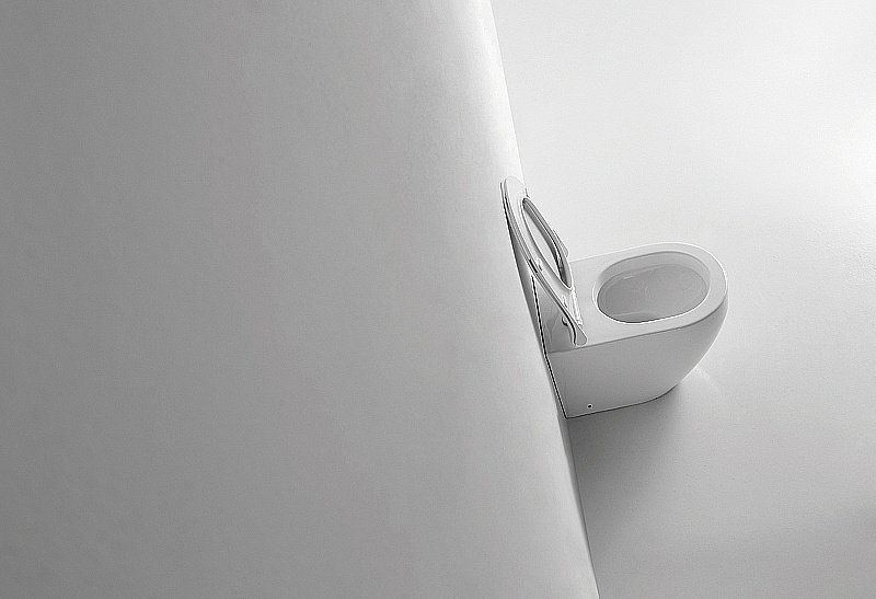 Унитаз приставной Ceramalux NS-3176 белый, безободковый, с крышкой микролифт купить в интернет-магазине Sanbest