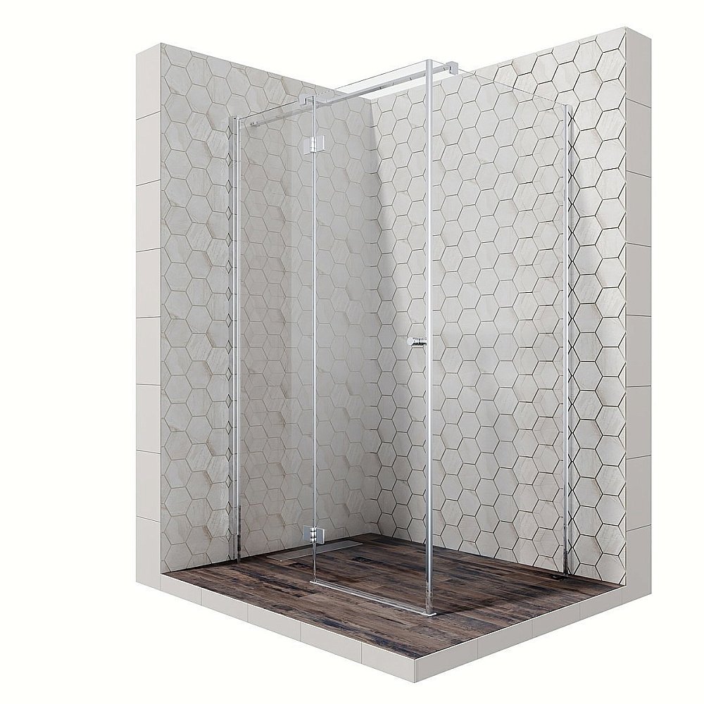 Душевой уголок Ambassador Diamond 12011107 80x120 стекло прозрачное/профиль хром купить в интернет-магазине Sanbest