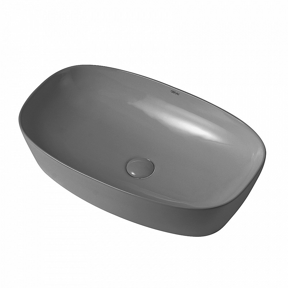 Раковина накладная Abber Rechteck AC2206MG серая матовая купить в интернет-магазине Sanbest