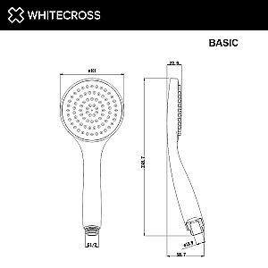 Душевая лейка WhiteCross BASIC-CR хром купить в интернет-магазине сантехники Sanbest